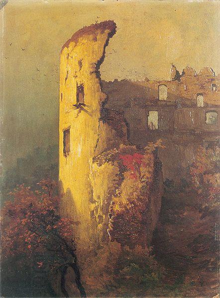 Wojciech Gerson Ruins of castle tower in Ojcow China oil painting art